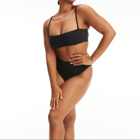 NEW Good American Good Waist Swim Bottom Basic Black 7 4XL - Picture 7 of 14